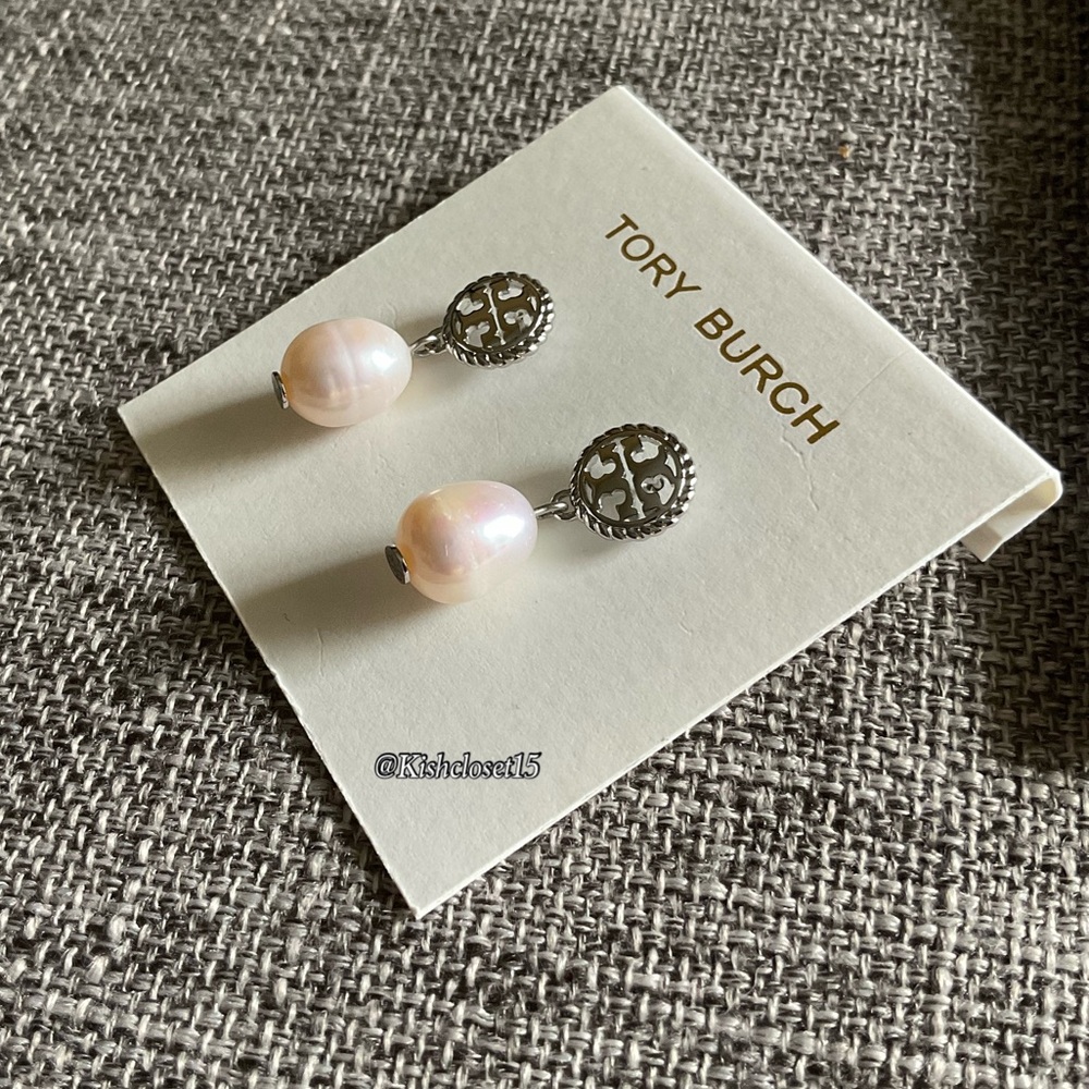 NEW AUTHENTIC Tory Burch Rope Logo Drop Earrings